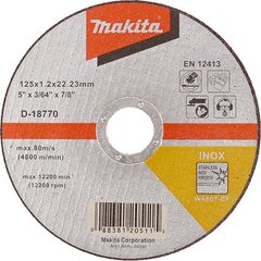 Отрезной диск по нержавейке плоский Makita 125 мм