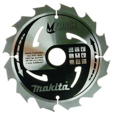Пильный диск Makita MForce 190 мм 12 зубьев